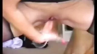 Meitene un Lovelace fucked uz dīvāna birojs